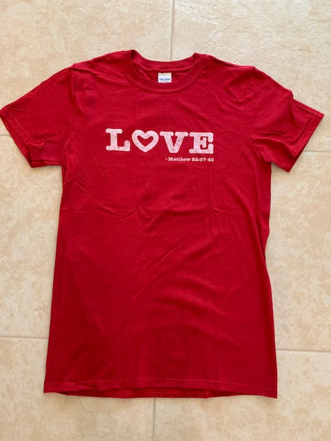 Love Crew Neck Tee Shirt