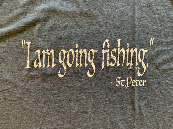 Going Fishing Crew Neck Tee Shirt – CATgear Catholic Clothing