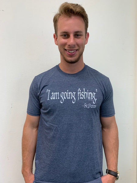 Going Fishing Crew Neck Tee Shirt – CATgear Catholic Clothing